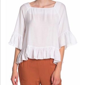 Moon river 3/4 sleeve woven top